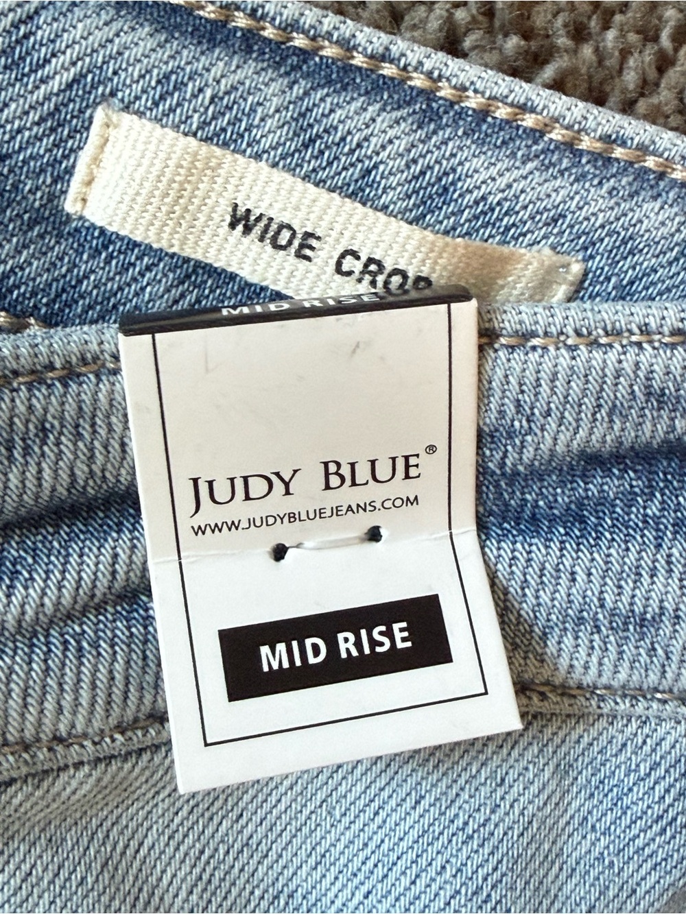 Judy Blue 0/24 Wide Leg Cropped Women's Jeans in Light Blue Denim - Picture 6 of 6